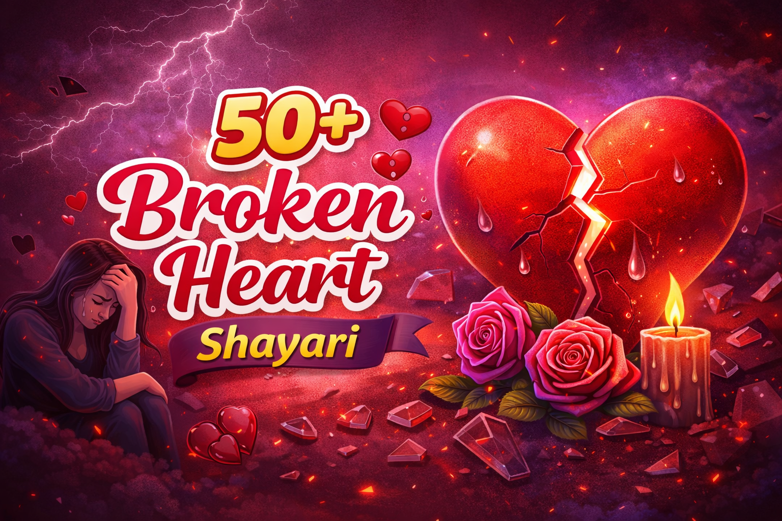 50+ Broken Heart Shayari