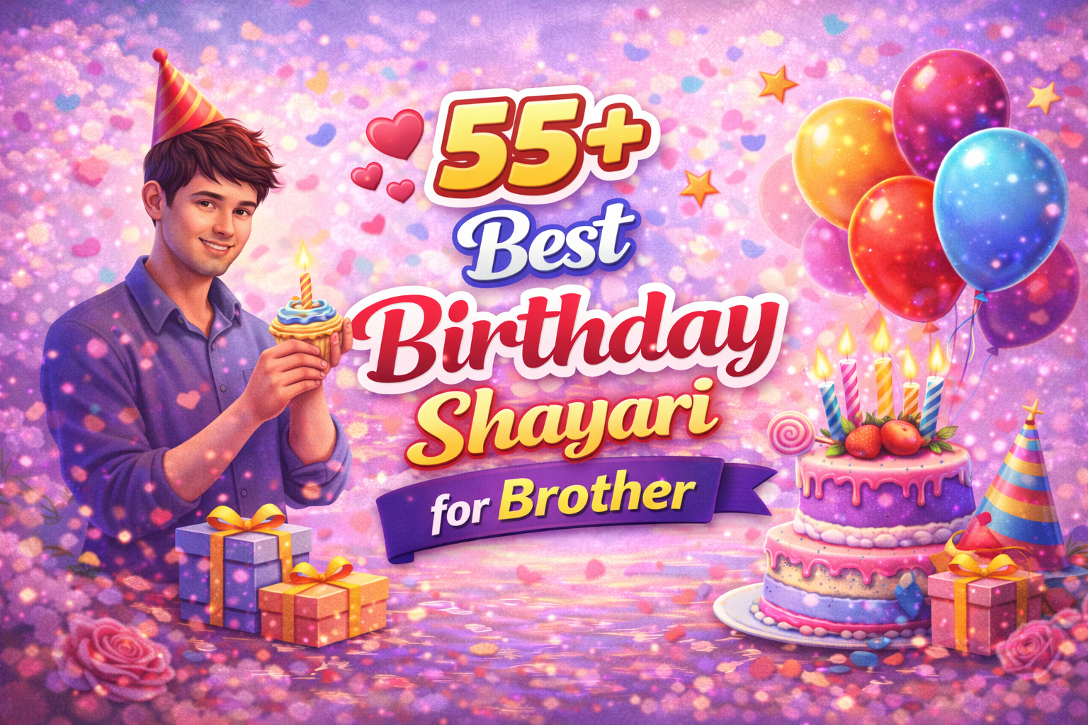 55+ Best Birthday Shayari for Brother